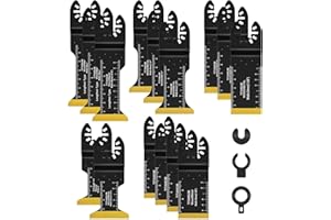 LOYALAEU Loyala 15Pezzi Titanio Lame Utensile Multifunzione Accessori per Utensili Oscillanti Lame Multifunzione Compatibili con DeW Makita Rockwell Bosch Milwaukee (15pz)