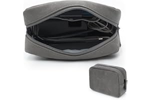 Ruyosn Kabeltasche Klein Kabel Organizer Tasche Wasserdicht Festplattentasche Elektronische Tasche Elektro Organizer Cable Bag Elektronik Zubehör Organisator Kabel, Dunkelgrau