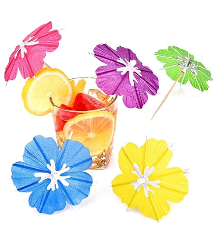 120 Pezzi Stuzzicadenti E Ombrellini Per Cocktail, 12cm, Colorati, Per Decorare Frutta, Dessert E Torte