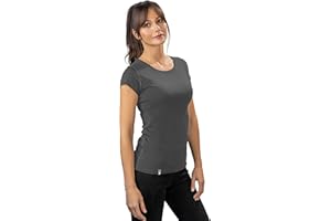 Alpin Loacker Koszulka damska Merino Wool - na zewnątrz, do uprawiania turystyki pieszej i sportów, damska termiczna warstwa podstawowa,Szary S