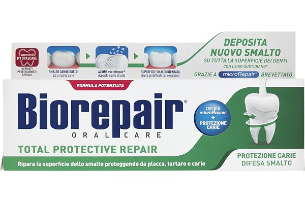 Biorepair, Tandkräm Total Protective Repair, Reparera nagellack, 75 ml