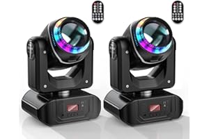 HOLDLAMP 100W Teste Mobili LED con Telecomando,10 modelli + 8 colori + 18 prismi Luci da festa ad effetto fascio ad alta luminosità adatte per Disco Club Performance Bar Illuminazione