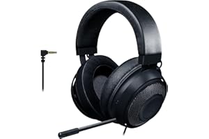 Razer Kraken - wieloplatformowy przewodowy zestaw słuchawkowy do gier (indywidualnie dostrojone przetworniki 50mm, mikrofon jednokierunkowy, kabel 3,5mm z wbudowanymi elementami sterującymi) Czarny