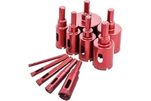 Meccion diamentowa pilarka tarczowa, diamentowa wiertło do płytek/szkła/marmuru (6mm-50mm 11 sztuk)