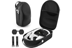 Vakdon Étui de Transport pour Meta Quest 3, Étui de Transport Rigide Housse Compatible avec Meta Quest 3 VR Gaming Casque et Contrôleur Tactile Accessoires pour Voyage et Stockage à Domicile