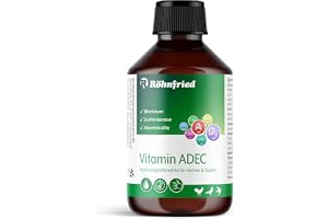Röhnfried Vitamin ADEC 250 ml | Vitamin koncentrat | fodertillsats för vitamintillförsel till kycklingar, duvor och fjäderfä