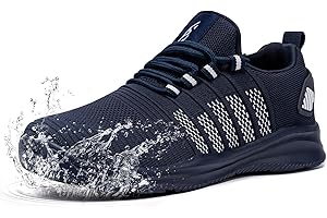 FLOWING PLUME Waterproof Trainers Men Women Lightweight Running Walking Shoes Cushioning Sport Gym Slip on Casual Jogging Sneaker