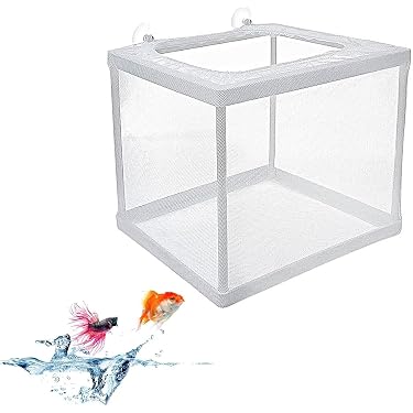 Produktbild von Schwimmender Fischzüchter - Betta -Zuchtbox, Zuchtbox | Guppy Inkubator Aquarium, Feines Mesh Rund Incubator Transparent Für Betta GUPIES Fischtank Guppy, 14,3 X 9,3 Cm