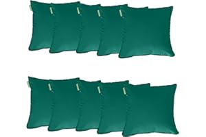 Gardenista 18" Garden Scatter Cushion | Outdoor Water Resistant Garden Furniture Pillow | Soft and Comfy Patio Furniture Cushions | Throw Pillows for Sofa, Couch, Balcony - 10 Pack (Green)