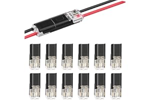 AOROPS 2-Polig Kabel Steckverbinder Stecker, 12 Stück Auto Stecker Steckverbindung Steckverbinder Verbindungsklemme 2 Polig, 18-24AWG Draht-Schnellspleiß-Steckverbinder Kabel Crimp Anschluss