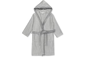 BOSKIMO KIDS - Albornoz Niños adolescentes Algodón: Niño, Niña, Unisex, Infantil y Bebé - 100% Algodón OEKO-TEX - 2 Bolsillos, Cinturón, Capucha, Albornoces Rizo muy suave con bordados para niños