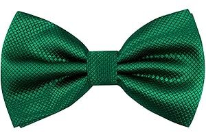 Alizeal Mens Solid Color Bow ties Polyester Pre Tied Wedding Bow Tie