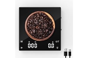 Rechargeable Mini Coffee Scales with Timer, Diyife 0.1g/2kg High Precision Electronic Digital Espresso Scale with HD LED Display, Portable Analytical Lab Balance for Labs, Jewellers, Gold, Food