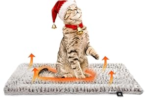 Mora Pets Wärmedecke Katze Selbstheizende Katzendecke Selbstwärmend Decke für Katze Heizdecke Ohne Strom, Katzendecke Flauschig & Weich, Wendbar - Doppelter Komfort, 56 x 42 cm