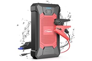 ‎YABER YABER Starthilfe Powerbank, 2000A Spitzstrom Tragbare Auto Starthilfe 12V Autobatterie Anlasser Starthilfegerät mit LED Taschenlampe,IP66 Wasserdicht, mit PKW
