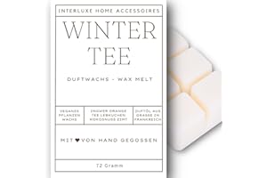 Interluxe Duftwachs Duft Duftnote Duftrichtung Winter Tee angenehm duftend Waxmelt 100% pflanzlich Duftwachswürfel Duftwachsblock Wachs mit Duftöl