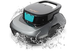 AIPER Scuba SE Robot Piscine, Aspirateur Piscine sans Fil, 90 Minutes de Nettoyage, Stationnement Automatique, Nettoyeur de Piscine Compact et Léger, Idéal pour Les Piscines Hors Sol 80㎡ (Améliorée)