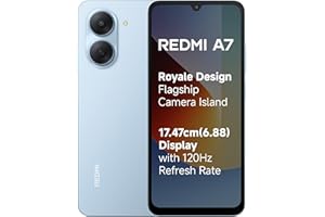 REDMI A7 4G (Sky Blue, 3 GB RAM, 64GB Storage) | Large 17.48cm (6.88) Smooth 120Hz Display | 5200mAh 2-Day Battery | Royale Design | Charger in the Box