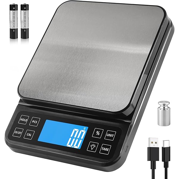 KERN Tischwaage FCD 6K-3 - 6kg Wägebereich Mit 0,2g Ablesbarkeit