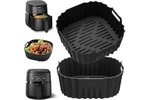 YFKJEU Accessori Friggitrice ad Aria per Philips Airfryer Serie 2000 4,2L, 2 Pezzi Riutilizzabile Stampi Silicone Teglia Friggitrice ad Aria per Philips NA229/00