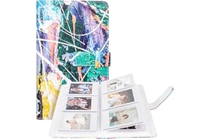 HIYQIN Mini-Fotoalbum mit 96 Taschen Kompatibel mit 3 Zoll Fuji film Instant Mini 12 11 9 8 70 90 Sofortbildfilm, Polaroid Snap PIC-300 - Farbgraffiti