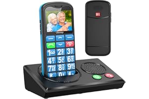 uleway 4G Senior Mobile Phone Unlocked with Bluetooth Charging Dock Handsfree Speakerphone High Volume Big Button for Elderly SIM Free Easy to Use Basic Phone SOS Emergency Button