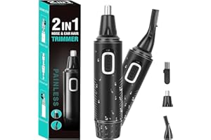 JEETIF Nasenhaartrimmer Herren, 2 in 1 Nasenhaartrimmer, Nasenhaarschneider, Ohrhaarschneider, Augenbrauen-Lippenhaare Schmerzloser Epilierer, IPX7 Waschbarer Gesichtshaarentferner für Männer und Frauen