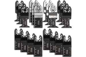 Beststar Lame de scie oscillante mixte, 20PCS Outil Multi-Usage kit Pour Fein Multimaster, Ryobi, Milwaukee, Bosch, Dremel, Dewalt, Rockwell, Makita , etc #3041