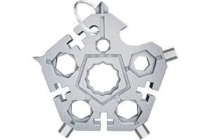 DAZAKA Multiherramienta para Copos de Nieve 23 En 1 Acero Inoxidable Regalos Originales para Hombre Regalos San Valentin, Dia Del Padre Regalos Plata