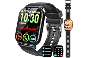 Csasan Reloj Inteligente Mujer Hombre, 1.85" Smartwatch con Llamadas Bluetooth, Smartwatch Hombre Mujer con 112 Deportes Modos y Monitor de Ritmo Cardíaco Sueño, IP68 Impermeable para iOS/Android