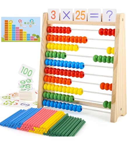 ATMWM Houten rekenspeelgoed, wiskundespeelgoed, tellen, leren voor kinderen, pedagogisch leren, cijferspeelgoed, peuters, Montessori wiskunde, educatief speelgoed voor jongens en meisjes, cadeau ATMWM Houten rekenspeelgoed, wiskundespeelgoed, tellen, leren voor kinderen, pedagogisch leren, cijferspeelgoed, peuters, Montessori wiskunde, educatief speelgoed voor jongens en meisjes, cadeau