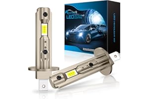 Sycreek Lampadine H1 LED 22000LM Sostituzione per Alogena Lampade e Xenon Luci, 6500K Estremamente Luminoso CSP Chips lampade per Auto, 2 Lampadine