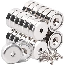 8 Magneti Al Neodimio FINDMAG Super Forti Con Adesivo - 25x2 Mm Per Casa, Ufficio, Scuola