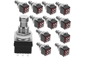 ifundom 12 Pièces Interrupteur à Neuf Pieds Interrupteur à -poussoir Pédale D'effets Pour Guitare Électrique De La Pédale De Pied De Guitare Basculer Pétale Miniature