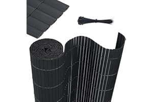 HENGMEI Recinzione frangivista in polivinilcloruro (PVC) per giardino, impermeabile, protezione da sguardi indiscreti con fascette per cavi, lamelle rinforzate, recinzione in PVC, opaca, 200 x 700 cm,