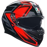 AGV K3 Motorcycle Helmet Enclosed Helmet Compound Black Red XS