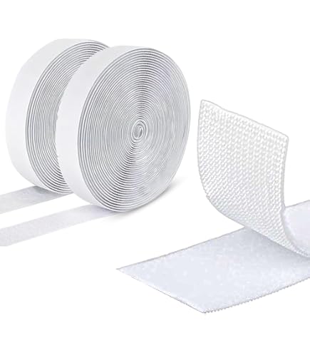 Klettband Selbstklebend 10m X 20mm - Extra Stark Doppelseitig, Nylon, Schwarz