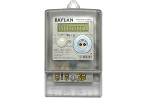 B+G E-TECH MID 2021 - Contador de corriente alterna (para montaje en cruz, calibrado MID, LCD, 5(60) A 230 V