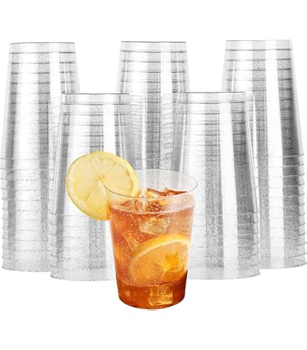 60 Bicchieri Da Shot In Plastica Con Glitter Dorati - Riutilizzabili Per Feste E Degustazioni - Foto 5