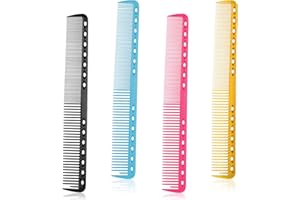 PSYQTSUARY 4-pak grzebieni węglowych dla stylisty włosów, grzebienie fryzjerskie, profesjonalny grzebień do strzyżenia włosów, włókno salon fryzjerski grzebień fryzjerski grzebień z drobnymi zębami dla mężczyzn