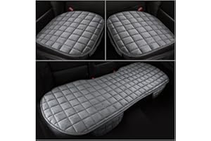 HONCENMAX Couverture de Siège de Voiture Coussin Housses de siège Coussin Protecteur Auto Supplies - Respirante/Doux/Chaud [sans Dossier]- 2 Housses de Siège Avant & 1 Housse de Siège Arrière