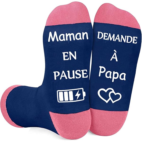 Calzini Con Scritta Francese Per Mamma - Regalo Divertente Per Festa Della Mamma, Compleanno E Natale