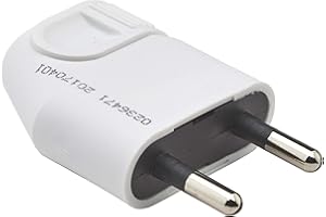 Prise electrique male - Fiche electrique - Prise male - Prise male 220 V - Fiche male - Fiche electrique male - Fiche Male Blanc Broche D.4mm Protegees Sortie Laterale - Debflex - 713620