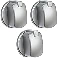 Spares2go Control Knob Switch Button for Indesit Cooker Oven (Pack of 3, Silver/INOX)