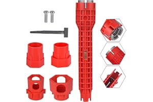SHIQUAN Waschbecken Installer Werkzeug, Spülenschlüssel, Armaturenschlüssel, Multifunktion Rohrschlüssel, Geeignet für Toilette, Bad, Küche Multifunktions Spüle Wasserhahn Installer Tools