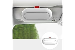 ‎KWAK'S Kwak's Car Sunglasses Holder, Visor Sunglasses Holder Clip ABS Multifunctional Glasses Organiser Box (White)