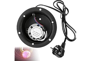 Spegelkulmotor: Vitt hölje professionell SKM30 motor för spegelkula discokula roterande motor upp till 30 cm med 1,2 m nätkon