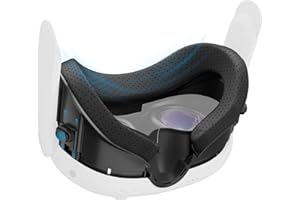 ALAFLY Face Cover Interfaz Facial Compatible con Meta/Oculus Quest 3 VR Accesorios, Ajustable Soporte de Interfaz con Suave Cara de PU Transpirable y Almohadilla Nasal Antiluz y Protección de Lente