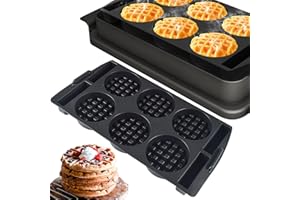 AsyinXson Waffeleinsatz,Backschaleneinsatz aus Silikon Waffelplatten Zubehör,Silikon Belgische Waffelform,Wiederverwendbar,Perfekte Passform auf Ihrem OptiGrill XL konzipiert