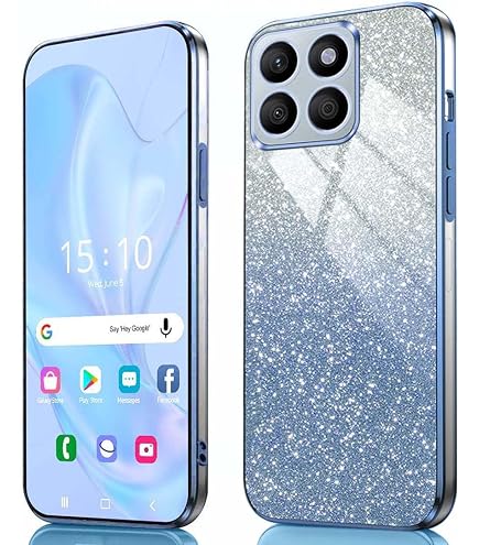 Custodia Honor X7a GOKEN - Cover Silicone Rosa Sfumato Con Glitter | Protezione Antiurto